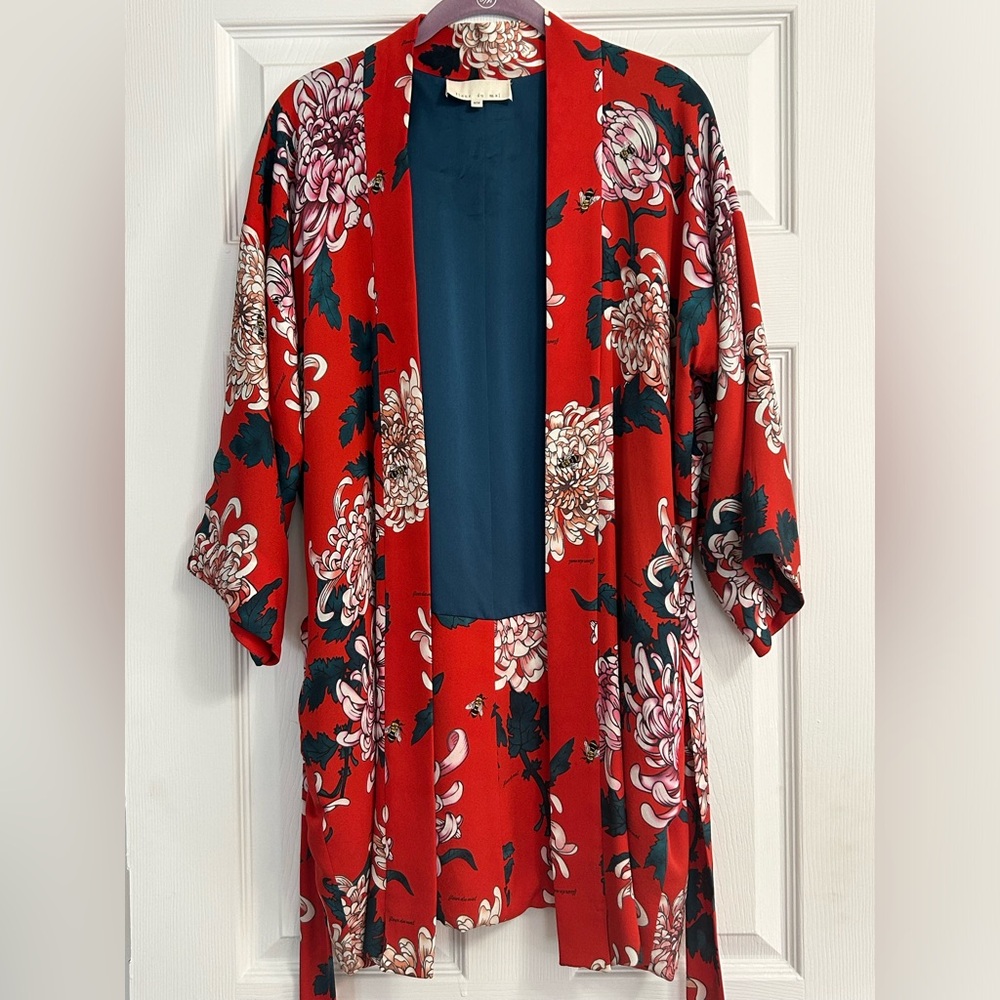 NEW / Fleur du Mal 100% Silk robe